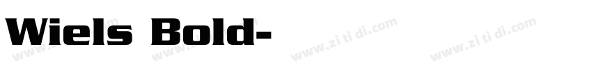 Wiels Bold字体转换